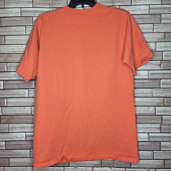 Vintage Look Champion Big C Embroidered Orange T-Shirt Men's Size Large Top - Picture 5 of 12